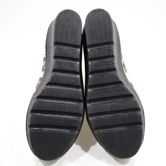 Sperry Top-Sider Brown Cheetah Print Rubber 2" Wedge Heel Short Rain Boots - 10 - Picture 7 of 7